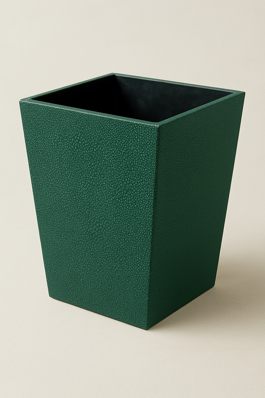 Goverham - Faux Shagreen Bin - Green - Dimensions H: 27 x W: 23 x D: 23 cm - NEW