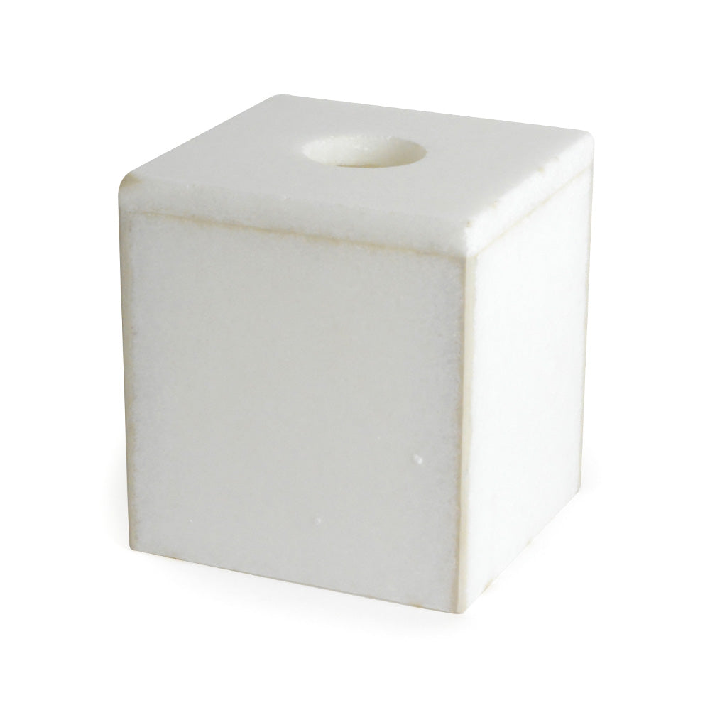 Carnaby- White Marble Cubed Tissue Box Cover 13CM