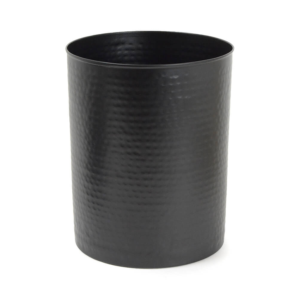 Hammersmith - Black Hammered Metal Waste Bin - 25cm x 20cm