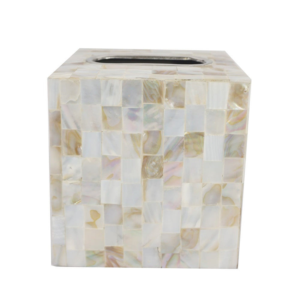 Eliza - Mother of Pearl Metal Tissue Cover - size 13 cm