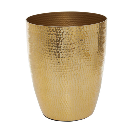 Allera Gold Hammered Aluminium Waste Bin 26h x21dx21w cm