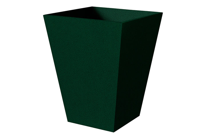 Wimble Green Faux Leather Waste Bin - Luxury Bathroom Bin 29cm