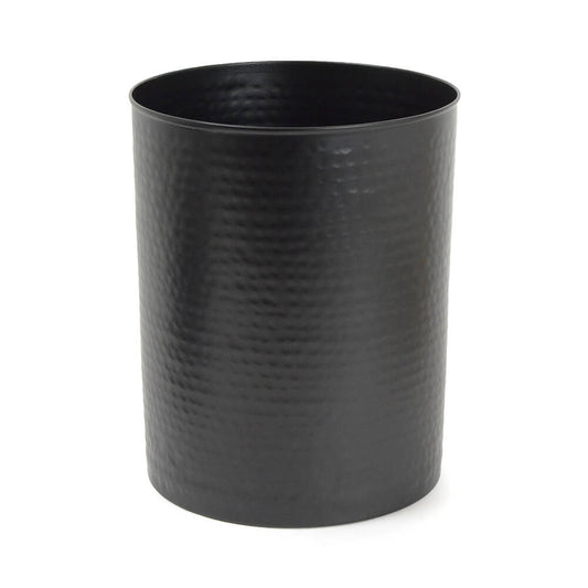Hammersmith - Black Hammered Metal Waste Bin - 25cm x 20cm