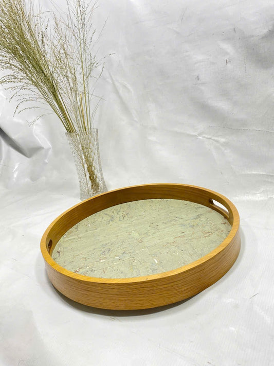 Ralt NEW Cork Green Base Tray Oval Tray - Oval  Tray 41 cm