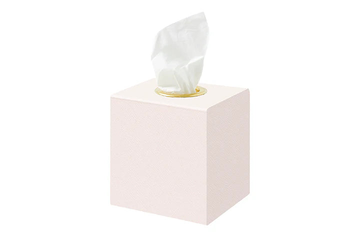Candy - Pink Faux Leather Tissue Box Cubed Cover 14cm