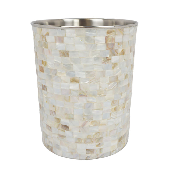 Eliza  - Mother Of Pearl Waste Bin - Size -  20cm x H25cm