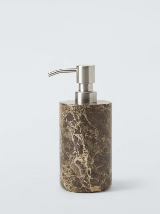 Temple - Marble Soap Dispenser Brown H18 x Dia.7.5cm