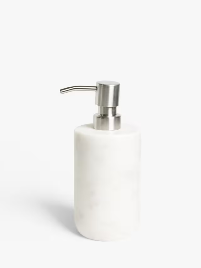 Temple - Marble Soap Dispenser White H18 x Dia.7.5cm