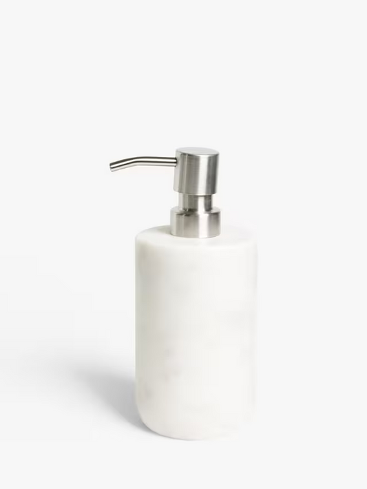 Temple - Marble Soap Dispenser White H18 x Dia.7.5cm