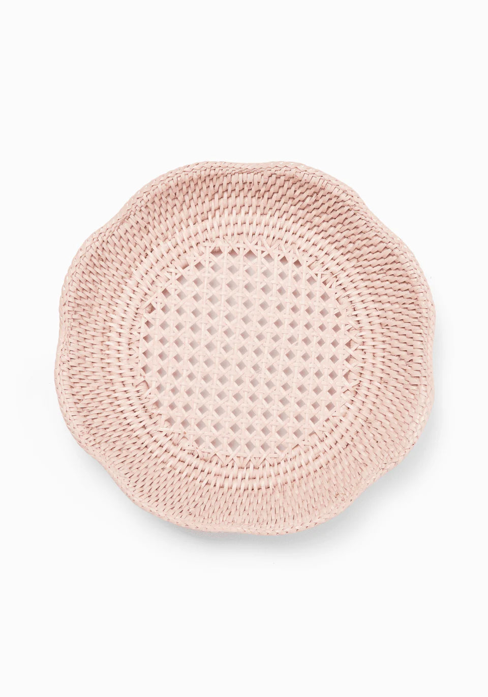 Rattan Serving Tray - PINK - 25cm