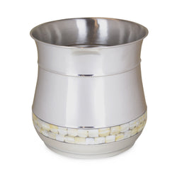 Queen - Metal and Mother Of Pearl Waste Bin - : 22cm x H22cm