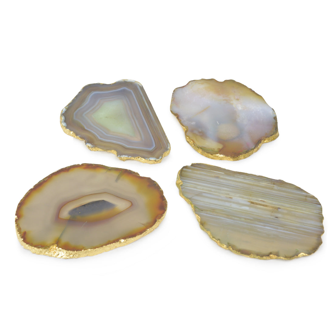 Gem - 4 piece Agate coaster set