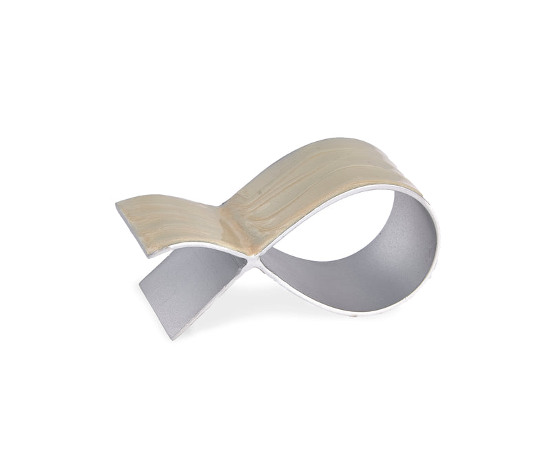 Saxon - Cream Enamel & Metal Napkin Ring