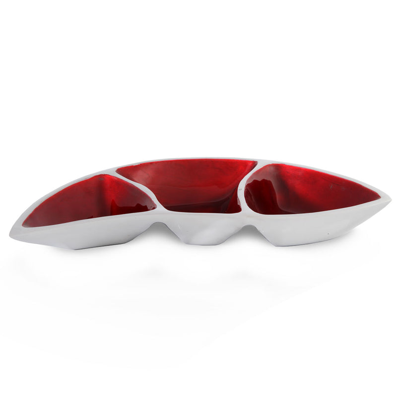 Lima - Red Enamel & Metal Snack Dish