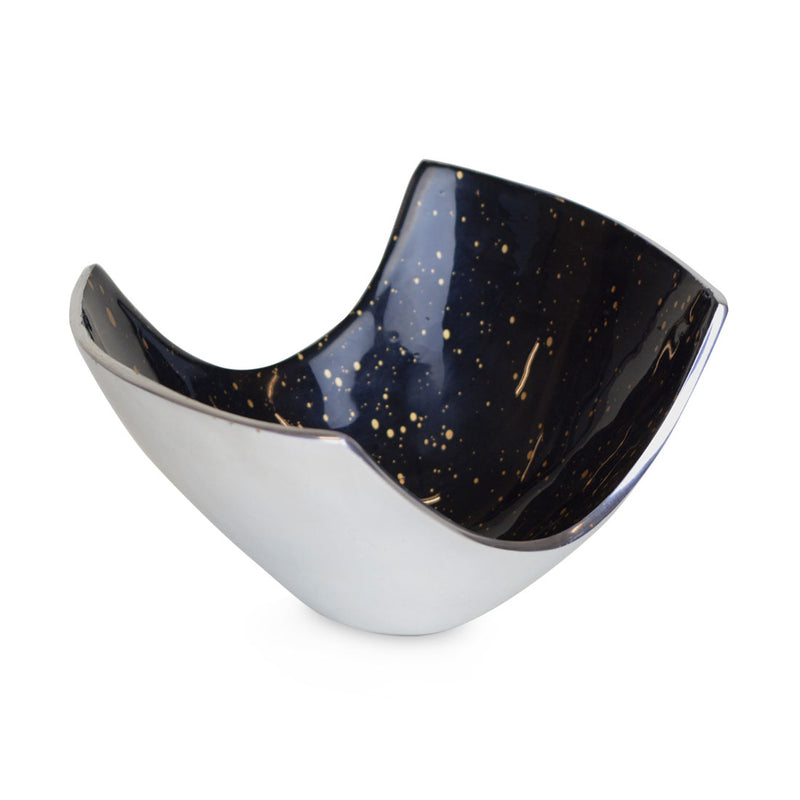 Lex - Black Enamel Textured Fruit Bowl