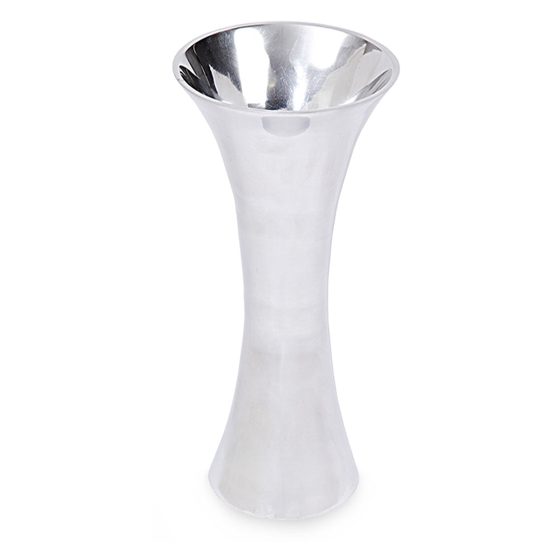 Tulip - Hourglass Shaped Brushed Metal Vase